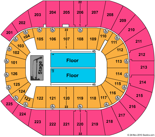 Bruno Mars Verizon Arena Tickets Red Hot Seats